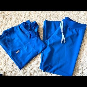 Figs Womens royal blue scrub set